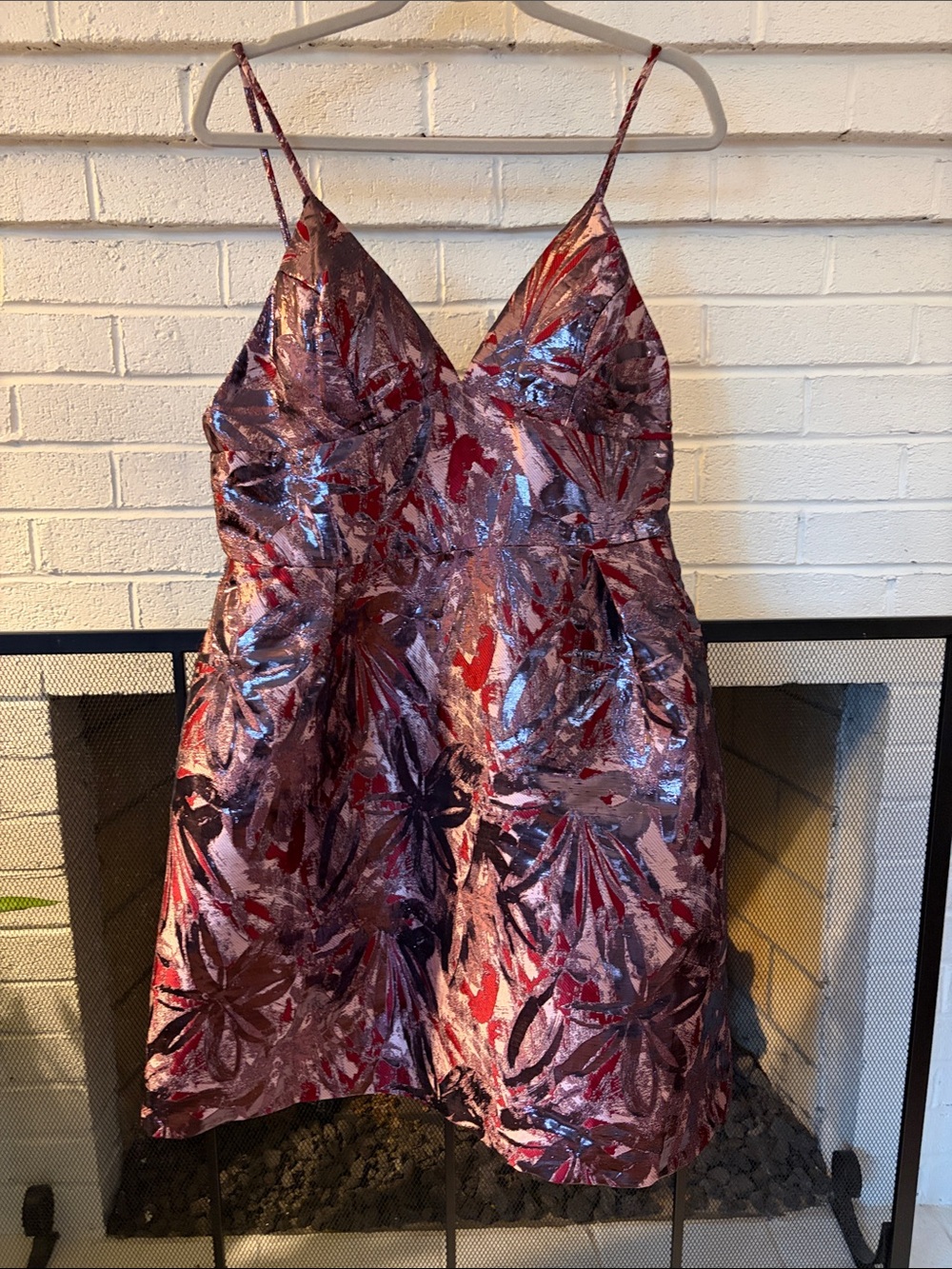 Beautiful Laundry by Shelli Segal metallic print dress Size 12